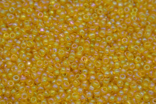 Seed Beads -11/0 size #412 Pearl Yellow 1/6Pound