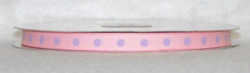 DT424-030 #C04 Pink w/Lavender Dots