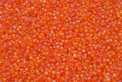 Seed Beads -11/0 size #410L Pearl Orange 1/6Pound