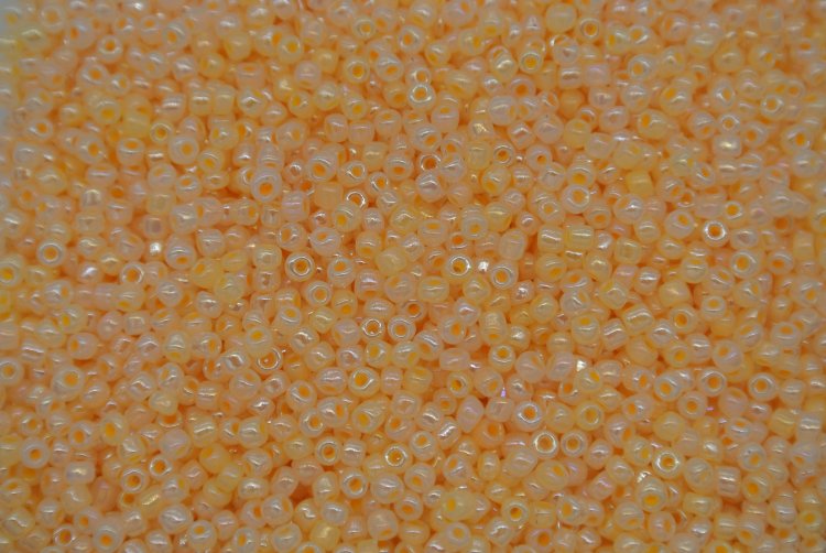 Seed Beads -11/0 size #150 Pearl Light Orange 1Pound - Click Image to Close