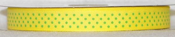 DT417-030 #C02 Canary w/Apple Green Dots - Click Image to Close