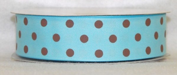 DT547-150 #C05 Lt.Turquoise w/Brown Dots - Click Image to Close