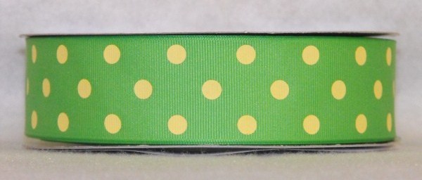 DT547-150 #C09 Apple Green w/Baby Maize Dots - Click Image to Close