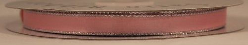 3/8" SILVER EDGE #156 Pink w/silver - Click Image to Close