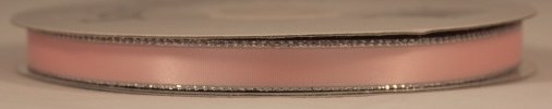 3/8" SILVER EDGE #167B Lt.Pink w/silver - Click Image to Close