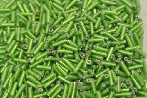 Buggle Beads 3"sizes #27 Metal Green 1/6Pound