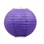 JQ-19Pur 2"Round Paper Lantern Purple