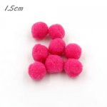 P1111RP Red Pink Pom Pom Balls 15mm (100pcs)
