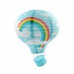JQ-9ABR 12" Fire Balloon Lantern Blue Rainbow