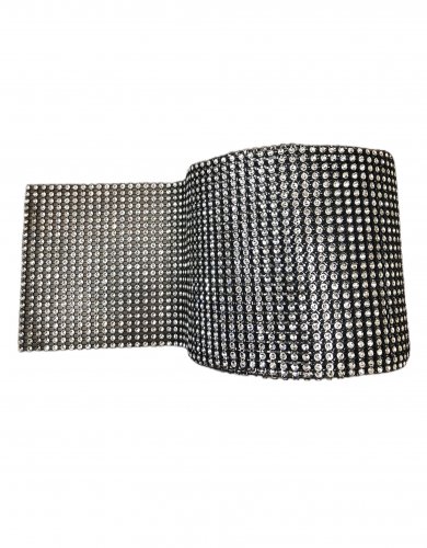 BLACK RHINESTONE ROLL (10 YDS)