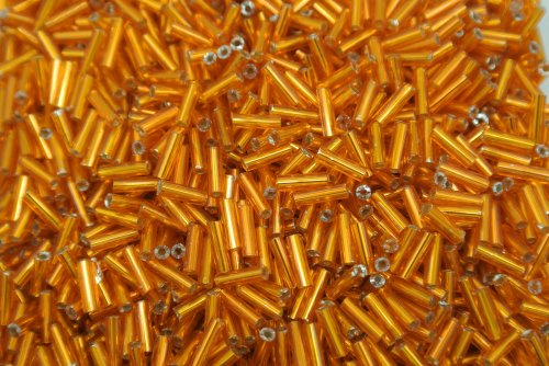 Buggle Beads 3"sizes #30 Metal Orange 1/6Pound