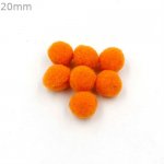 P1112O Orange Pom Pom Balls 20mm (100pcs)