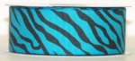 1.5" ZEBRA #68/B Turquoise w/Black