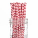 PPS2-80 Chevron Paper Straws Red(20pcs)