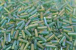 Buggle Beads 3"sizes #407 Transparent Green 1/6Pound