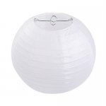 JQ-19W 12"Round Paper Lantern White