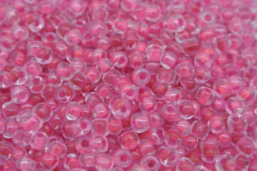 6/0 E Beads #185P Transparent Pink 1Pound