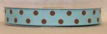 DT547-070 #C05 Lt.Turquoise w/Brown Dots