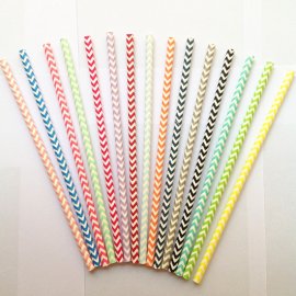 Chevron Paper Straws
