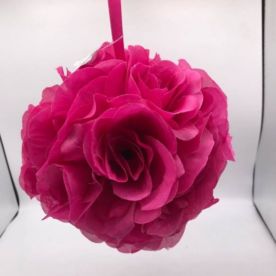 PFB-02RP Red Pink 10" Flower Ball (1pcs) - Click Image to Close