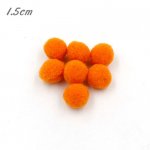 P1111O Orange Pom Pom Balls 15mm (100pcs)