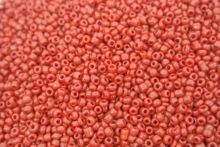 Seed Beads -11/0 size #45 Red 1/6Pound - Click Image to Close