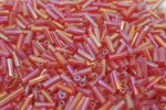 Buggle Beads 3"sizes #405D Transparent Red 1/6Pound