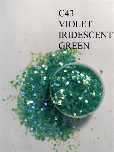 C43 VIOLET IRIDESCENT GREEN (1.6MM) 500G/BAG