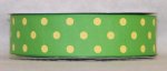 DT547-150 #C09 Apple Green w/Baby Maize Dots
