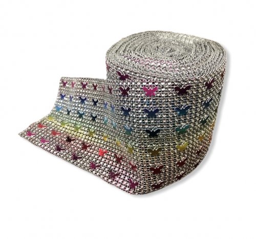 B053 COLORFUL RHINESTONE ROLL (10 YDS)