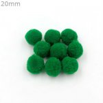 P1112G Green Pom Pom Balls 20mm (100pcs)