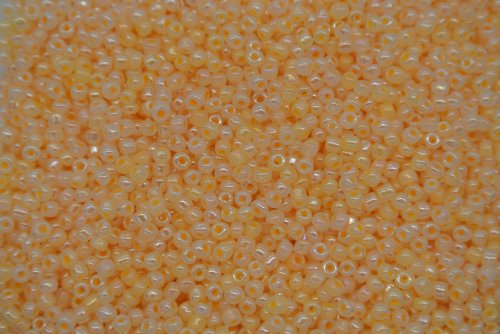 Seed Beads -11/0 size #150 Pearl Light Orange 1Pound