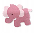 P2179M MEDIUM WOOD PINK ELEPHANT