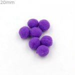 P1112PUR Purple Pom Pom Balls 20mm (100pcs)