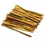P1014GD Gold Metallic Twist Ties 4"(L) 4mm(W) (100pcs)