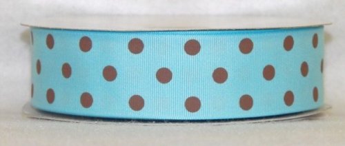 DT547-150 #C05 Lt.Turquoise w/Brown Dots