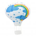 JQ-10BWR 16" Fire Balloon Lantern White Rainbow