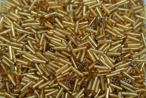 Buggle Beads 3"sizes #22D Gold 1/6Pound