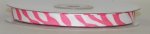 3/8" ZEBRA #W/904 White w/Hot Pink