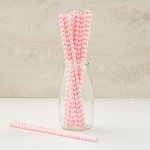 PPS2-76 Chevron Paper Straws Pink(20pcs)