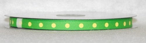 DT424-030 #C09 Apple Green w/Baby Maize Dots