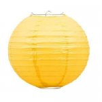 JQ-17Y 8" Round Paper Lantern Yellow