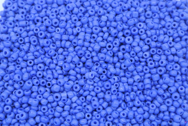 Seed Beads -11/0 size #48 Blue 1/6Pound - Click Image to Close