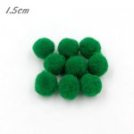 P1111G Green Pom Pom Balls 15mm (100pcs)