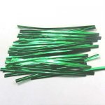 P1014G Green Metallic Twist Ties 4"(L) 4mm(W) (100pcs)
