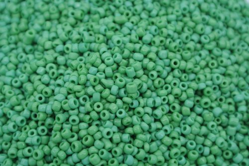 Seed Beads -11/0 size #47 Green 1/6Pound