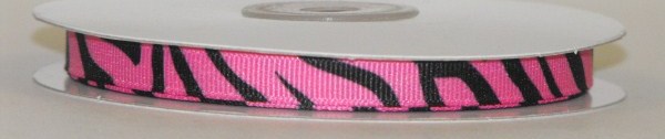 3/8" ZEBRA #904/B Hot Pink/Black