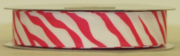 7/8" ZEBRA #W/904 White w/Hot Pink