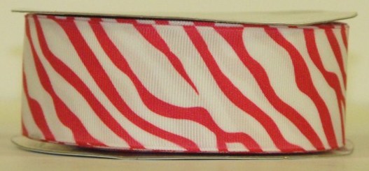 1.5" ZEBRA #W/244 White w/Fuchsia