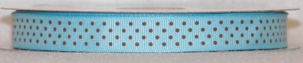 DT417-070 #C05 Lt.Turquoise w/Brown Dots - Click Image to Close